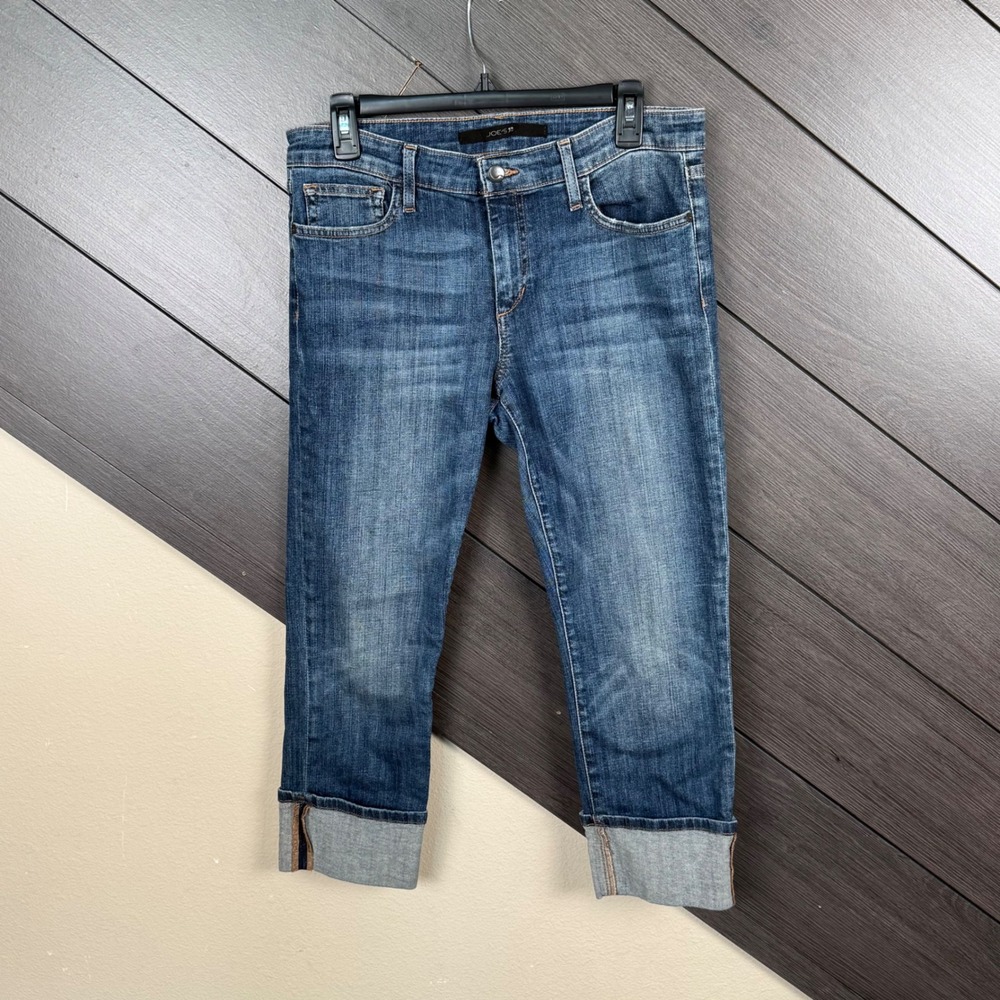 Joe's B Jeans Women's W30 Cuffed Capri Jeans Dark Wash Stretch Denim Y2K